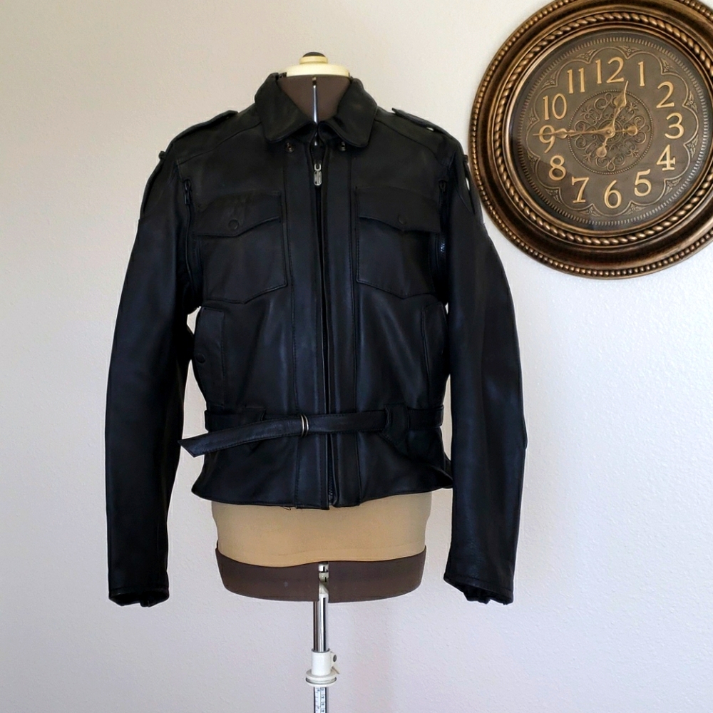 Womens Harley Black Leather Biker Jacket